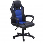 Import Little Bitch bureaustoel / gamestoel blauw in raceseat-stijl