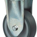 Kelfort Kelfort bokwiel Ø 50mm, met plaat, glijlager en grijs rubber band