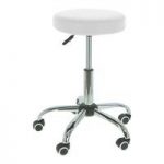 Alora Tabouret kruk wit/chroom Ø 36cm zitting