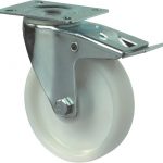 Kelfort Zwenkwiel 155mm, polyamide wiel en rem