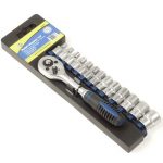 Import Dopsleutelset 14 delig met 1/4" ratelsleutel.