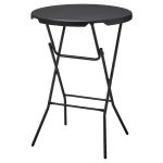 Import Statafel met Ø 80cm blad Zwart