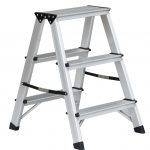 Benson Dubbelzijdige aluminium trap 2x3 treden. max 150kg